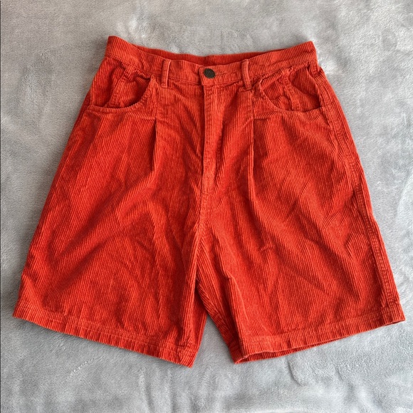 Lucy & Yak Bonnie Organic Corduroy Shorts Orange Size W29-W30 - Picture 5 of 15